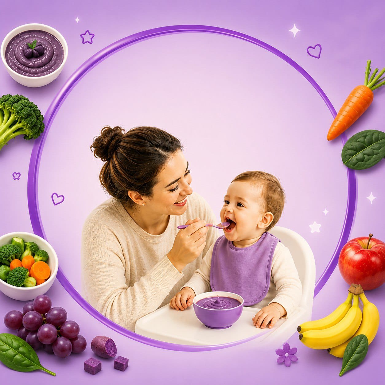 Bayi lucu makan MPASI